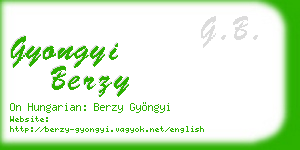 gyongyi berzy business card