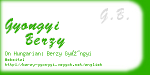 gyongyi berzy business card